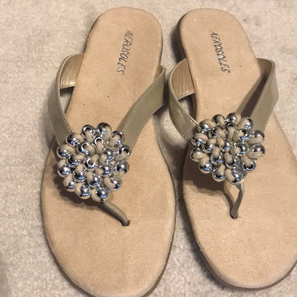 Aerosoles Storm Sandal Champagne NEVER WORN!